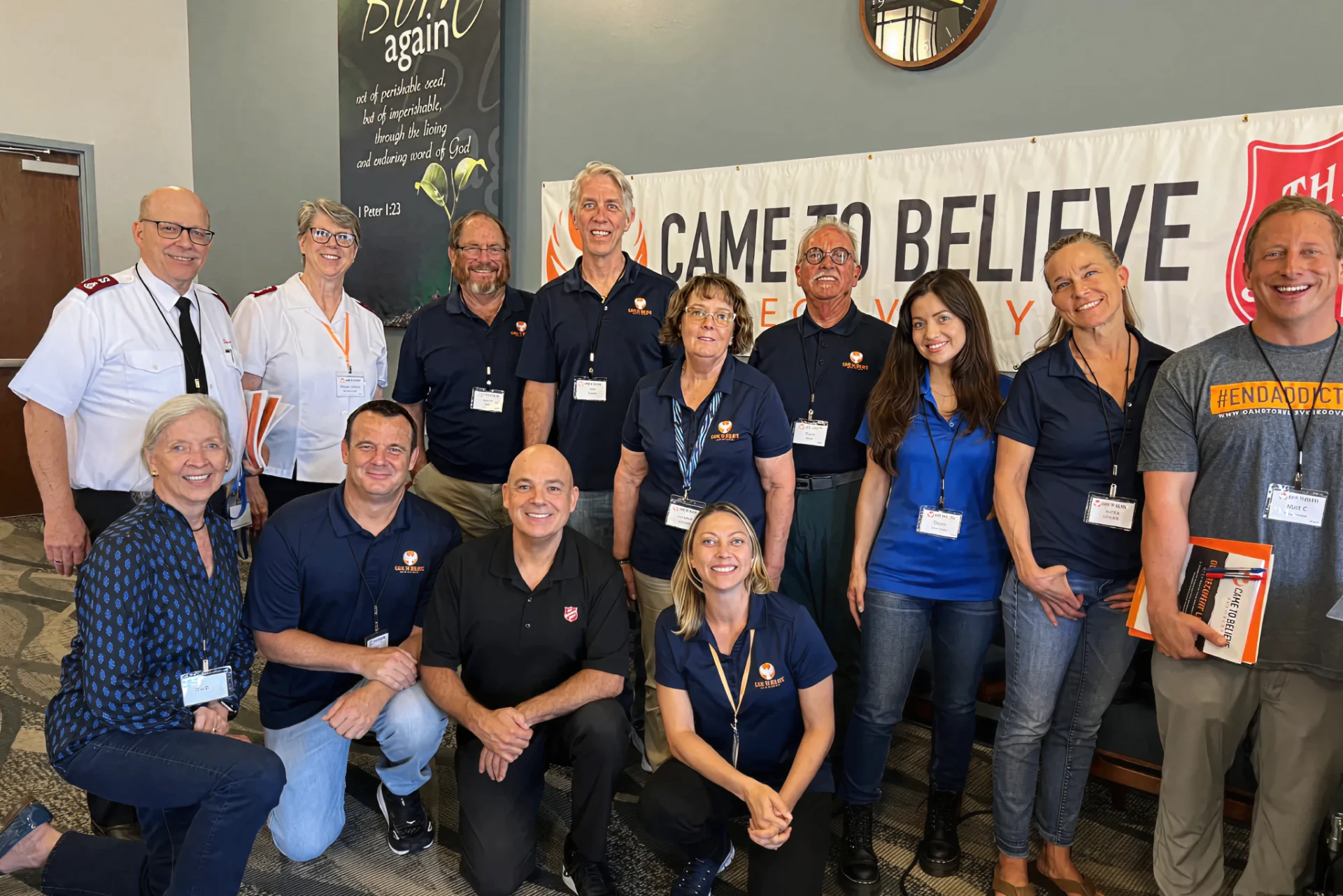 Group of people smiling together